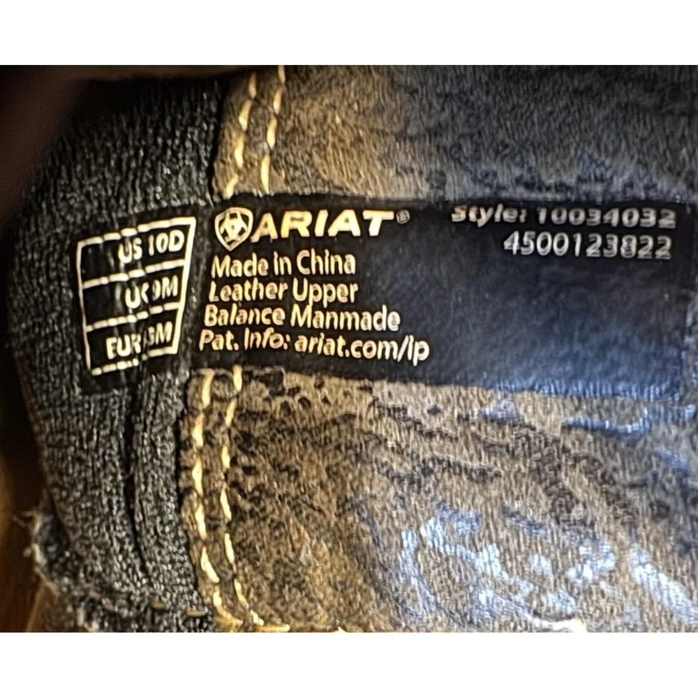 Ariat Boots Mens Size 10D Brown Leather Chelsea Waterproof Work Ankle 10034032